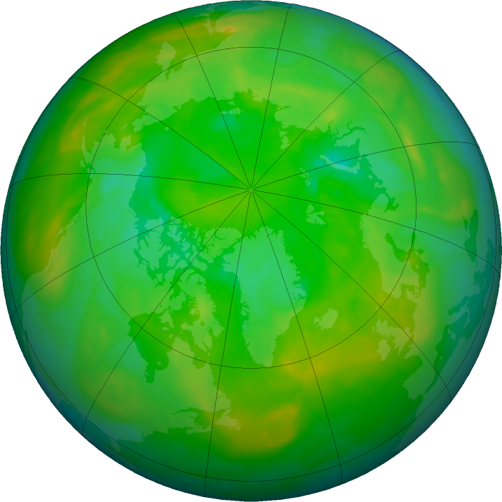Arctic ozone map for 23 June 2011